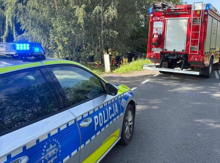Dachowanie w Witkach. Kierowca miał ponad 2 promile...